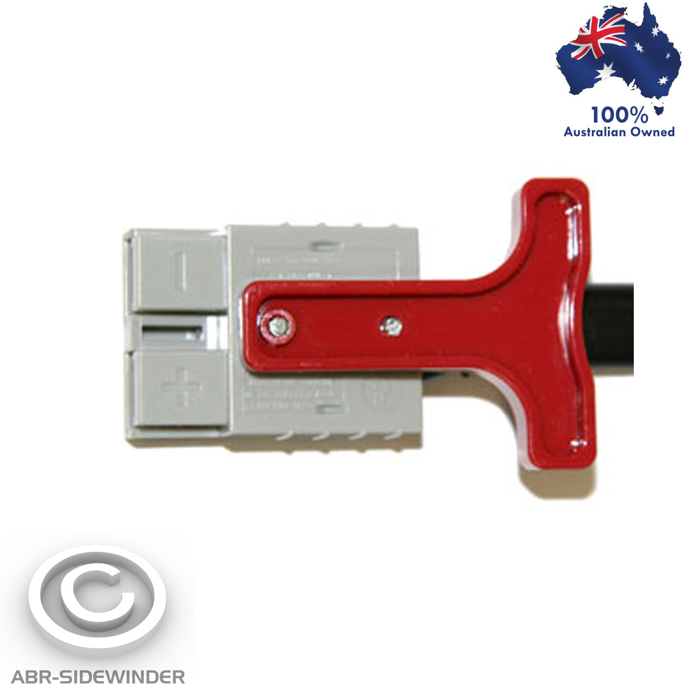 2X RED ANDERSON PLUG T HANDLE 50 AMP - ABR SIDEWINDER